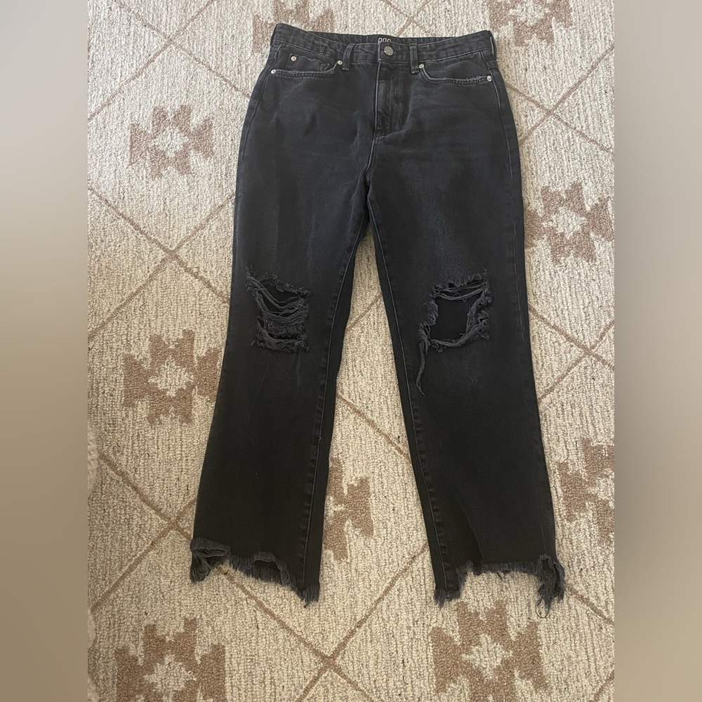 URBAN OUTFITTERS BDG Black Distressed High Rise Jeans